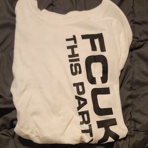 White FCUK Graphic T-Shirt L